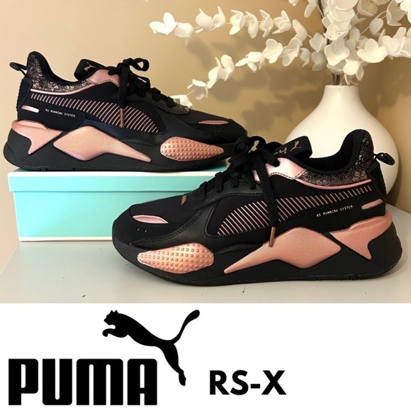 PUMA RS-X Running Shoes Black/Rose Women’s Size 8.5 - Picture 1 of 15